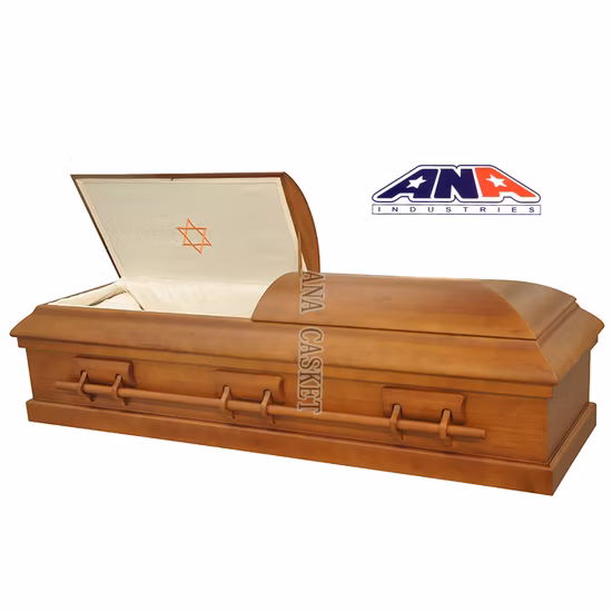 Soild Maple American Style Jewish Wooden Casket